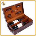 Embossing Hot Foil Cardboard Paper Red Wine Packaging Gift Box